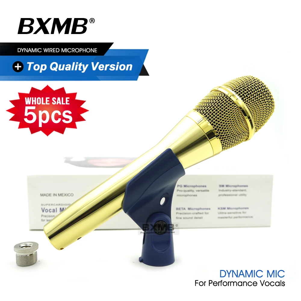 

5pcs/lot Top Quality KSM Professional Live Vocals KSM9G Dynamic Wired Microphone Karaoke Super-Cardioid Podcast Microfono Mic
