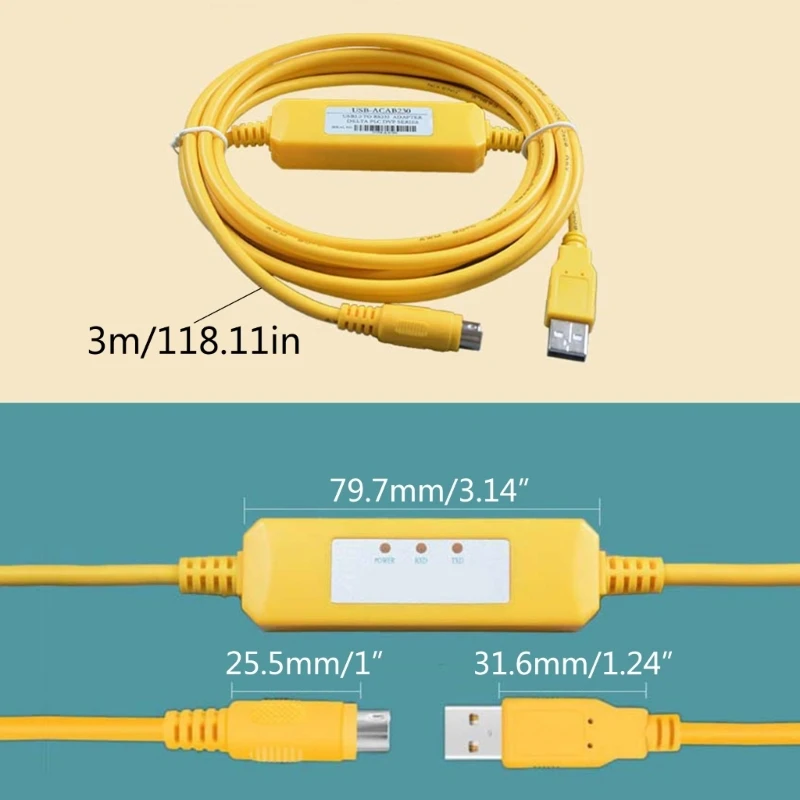 USB-ACAB230 Загрузить для кабеля программирования ПЛК серии USB-DVP EX EH EC