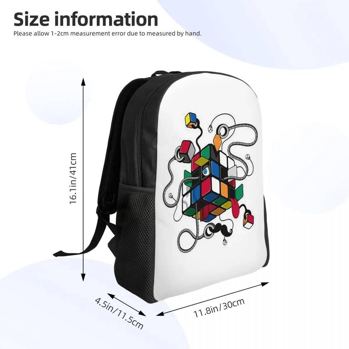 Фото Рюкзак Rubix Rubiks Rubics для школьников, для мальчиков и девочек, школьная сумка, сумка для ноутбука, сумка через плечо №4