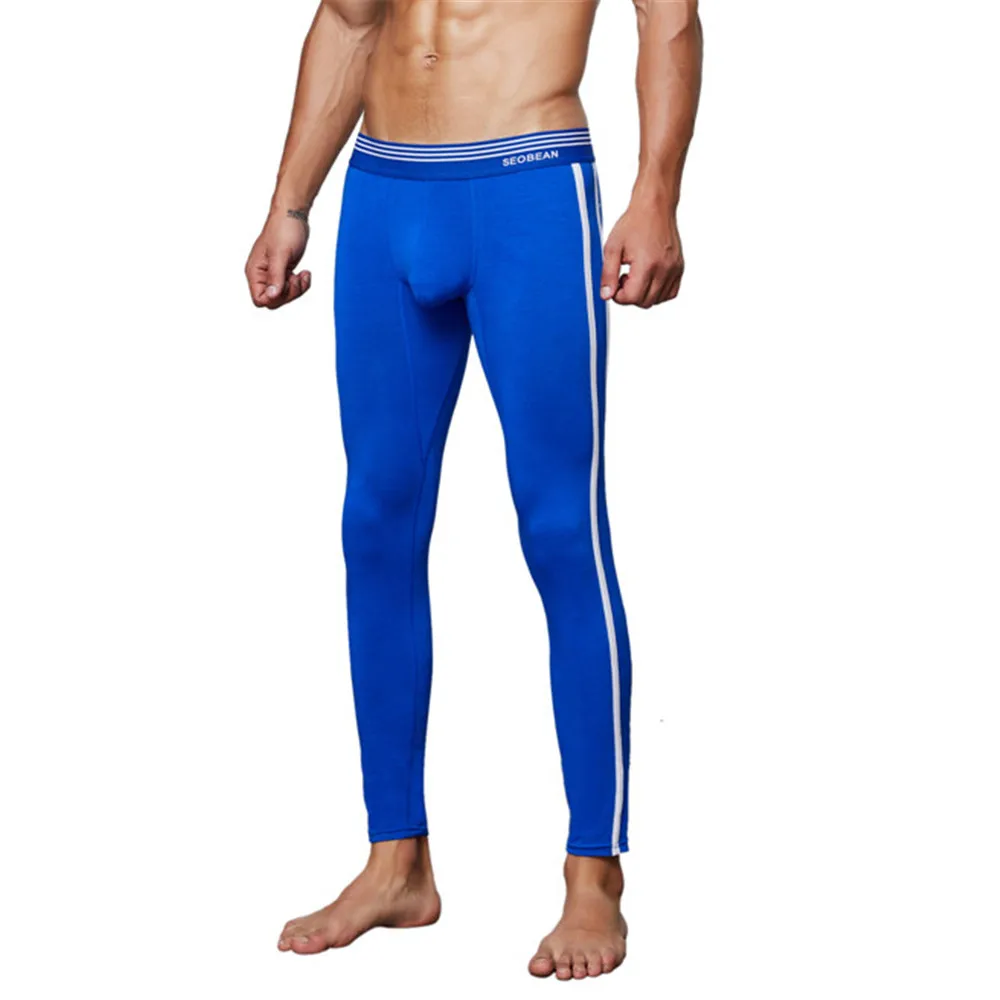 

Cotton Men Long Johns Sexy Low Rise Thermal Underpants Fashion Breathable Leggings Thermo Warm Long Underwear Bottom Sleep Pants