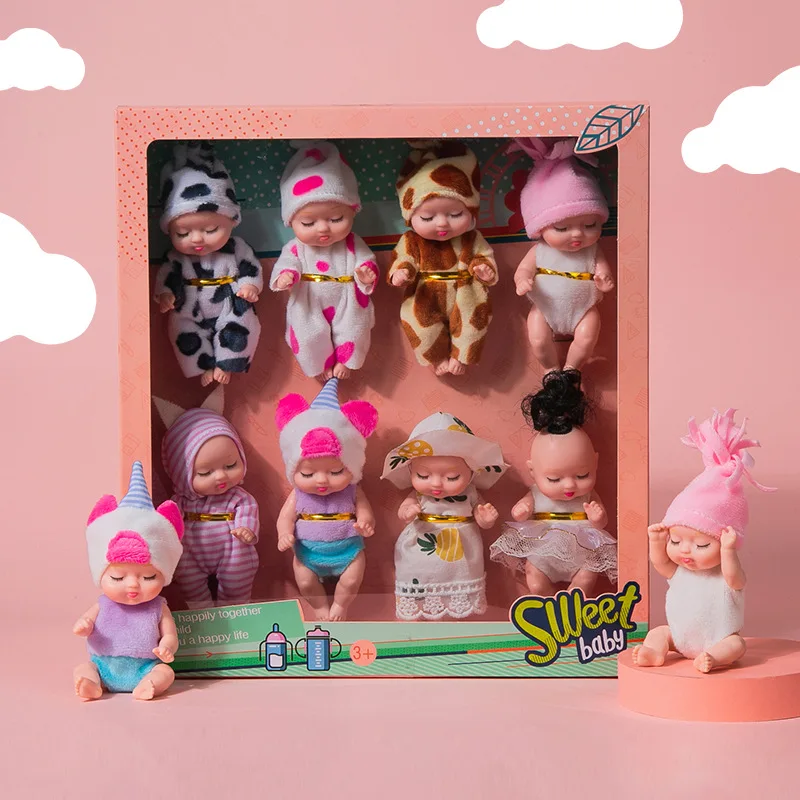 

12CM Reborn Baby Doll Various Style Cute Animal Baby Simulated BJD DIY Toy with Clothes for Children's Gift