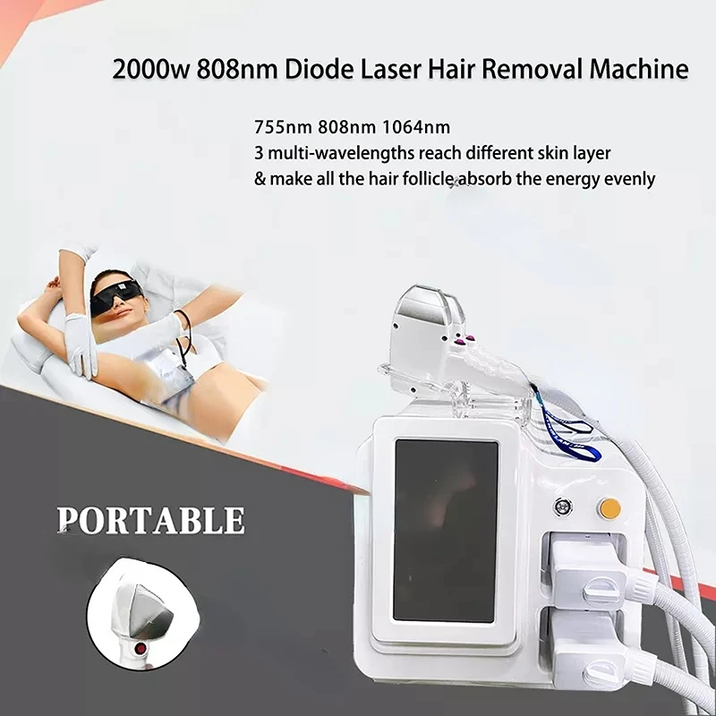 

Диодный лазер 2000 Вт новейший портативный 755 808 нм безболезненное омоложение кожи удаление волос нм постоянное удаление волос