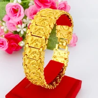 bracelet nansha gold leather show bracelet brass plated genuine gold lovers watch buckle gold plated bracelet