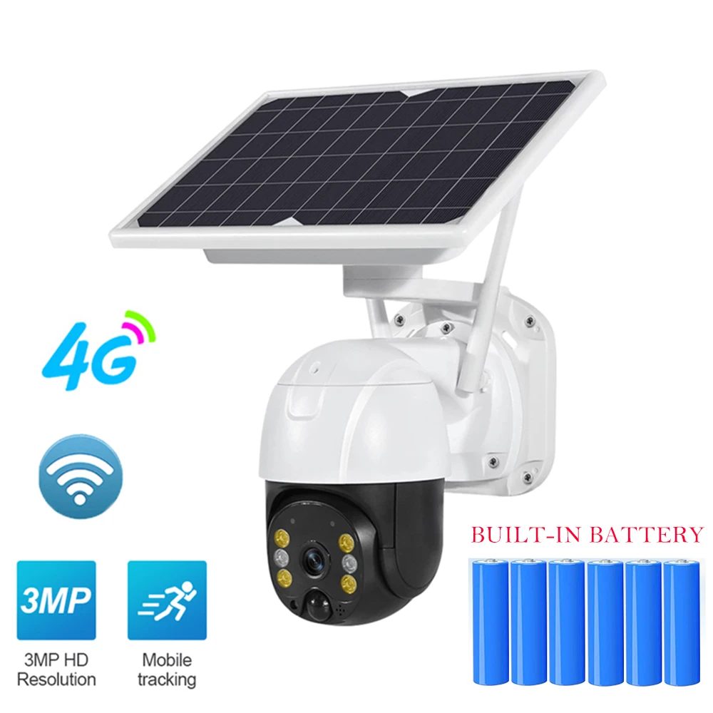 Kamera 4G Solar Camera Security Protection 4G Outdoor Camera Wifi Kameras Human Detect Auto Tracking Surveillance Camera Icsee