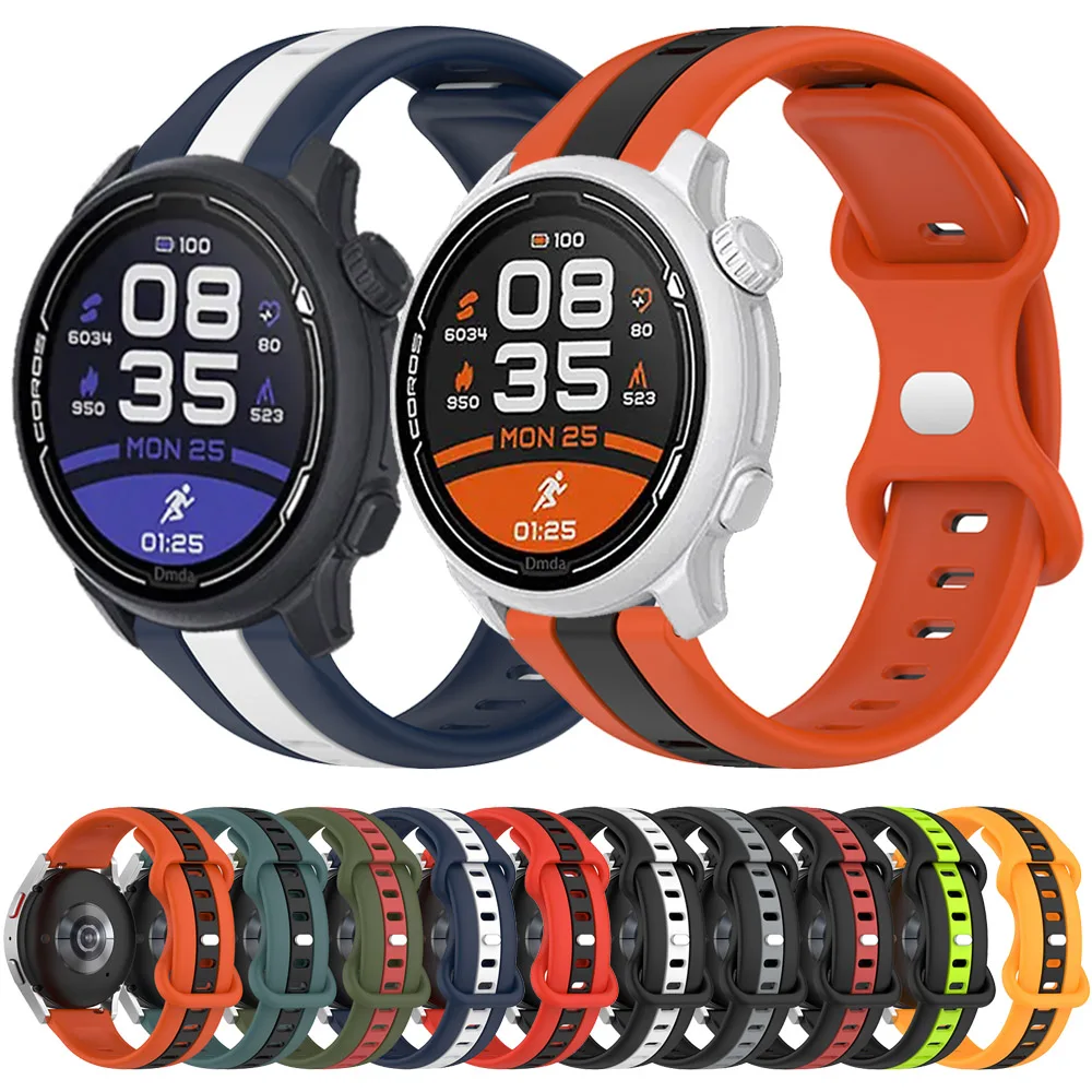 

Спортивный силиконовый ремешок для COROS PACE 2 Band для COROS APEX Pro APEX 46/42 мм полосы 20/22 мм Сменные наручные Ремешки для наручных часов Мягкий ремень