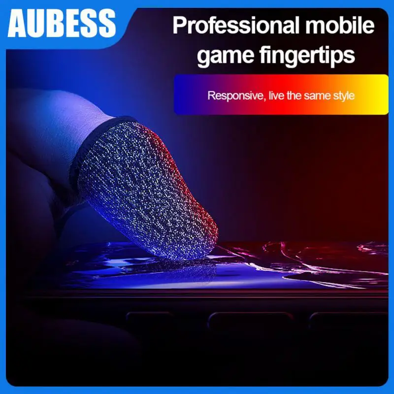 

Portable Finger Cots Cover Sweatproof Gaming Finger Sleeve Anti-slip Breathable Mobile Games Finger Cover For Pubg Fingertips