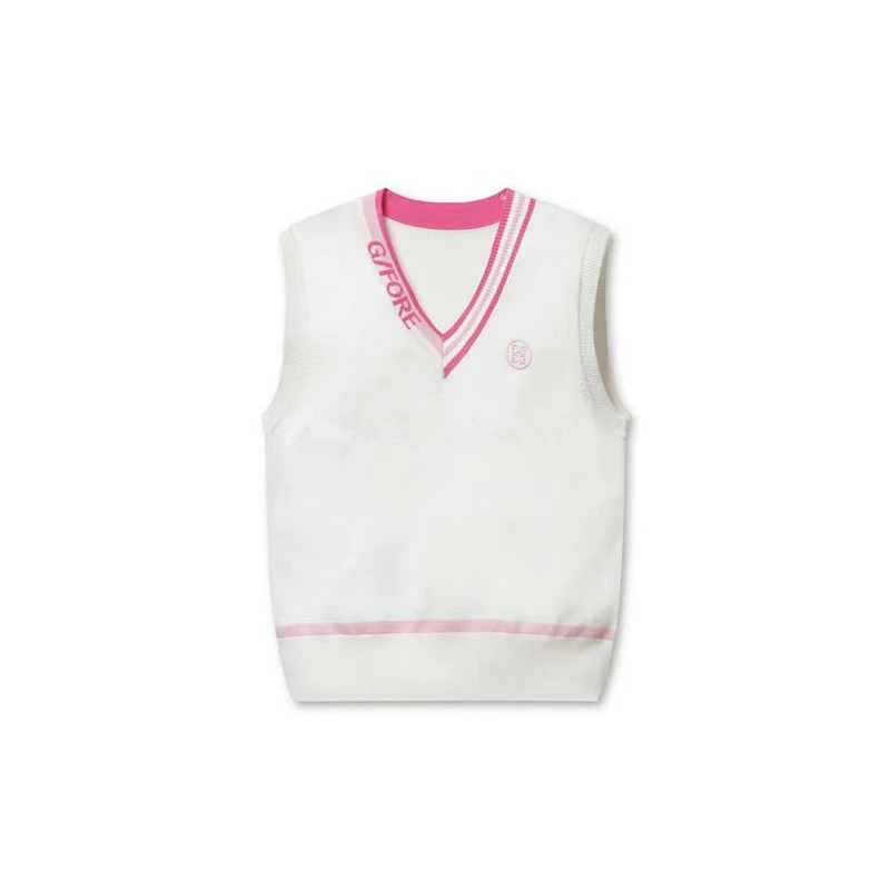 Korea's new golf clothing women's knitted shirt sleeveless undershirt V-neck fashion thin vest top