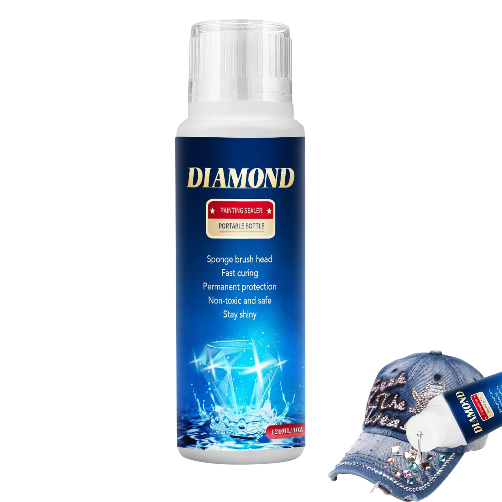 

Fast-Drying Diamond-Painting Sealer 5D Diamond-Painting Art Glue 120ml Diamond Drawing Sealer For Shine Effect & Permanent Hold