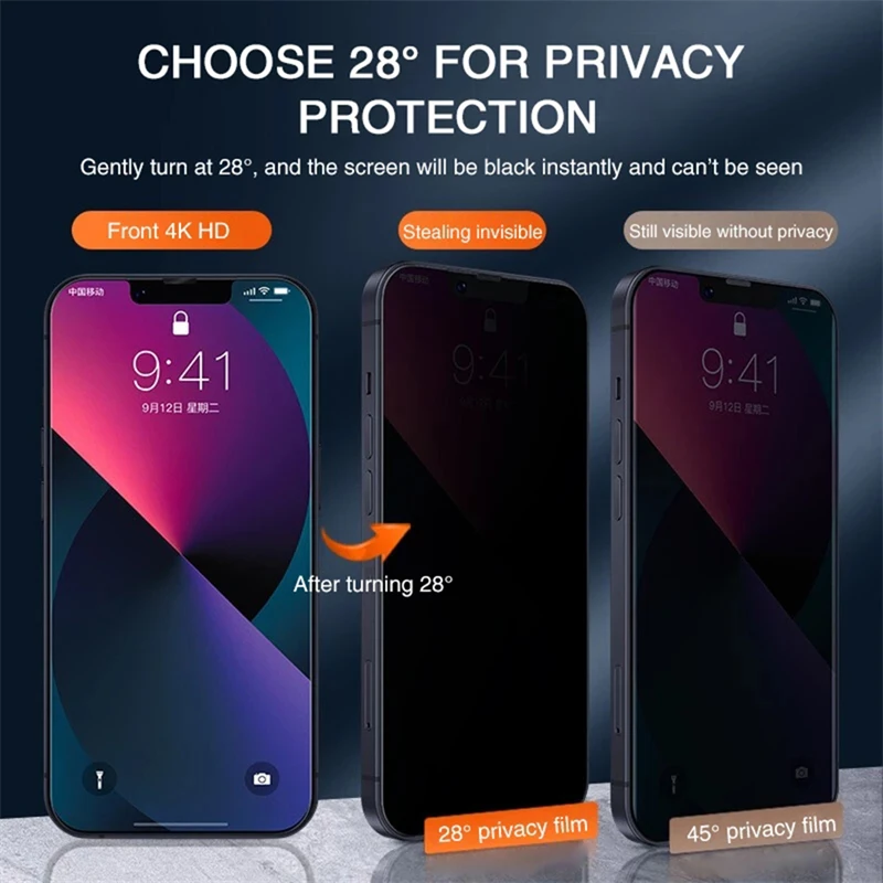 

Yoovos Privacy Tempered Glass for IPhone 14 12 11 13 Pro Max XS XR SE Anti-Spy Film for Iphone 6 6S 7 8 Plus 14 Screen Protector