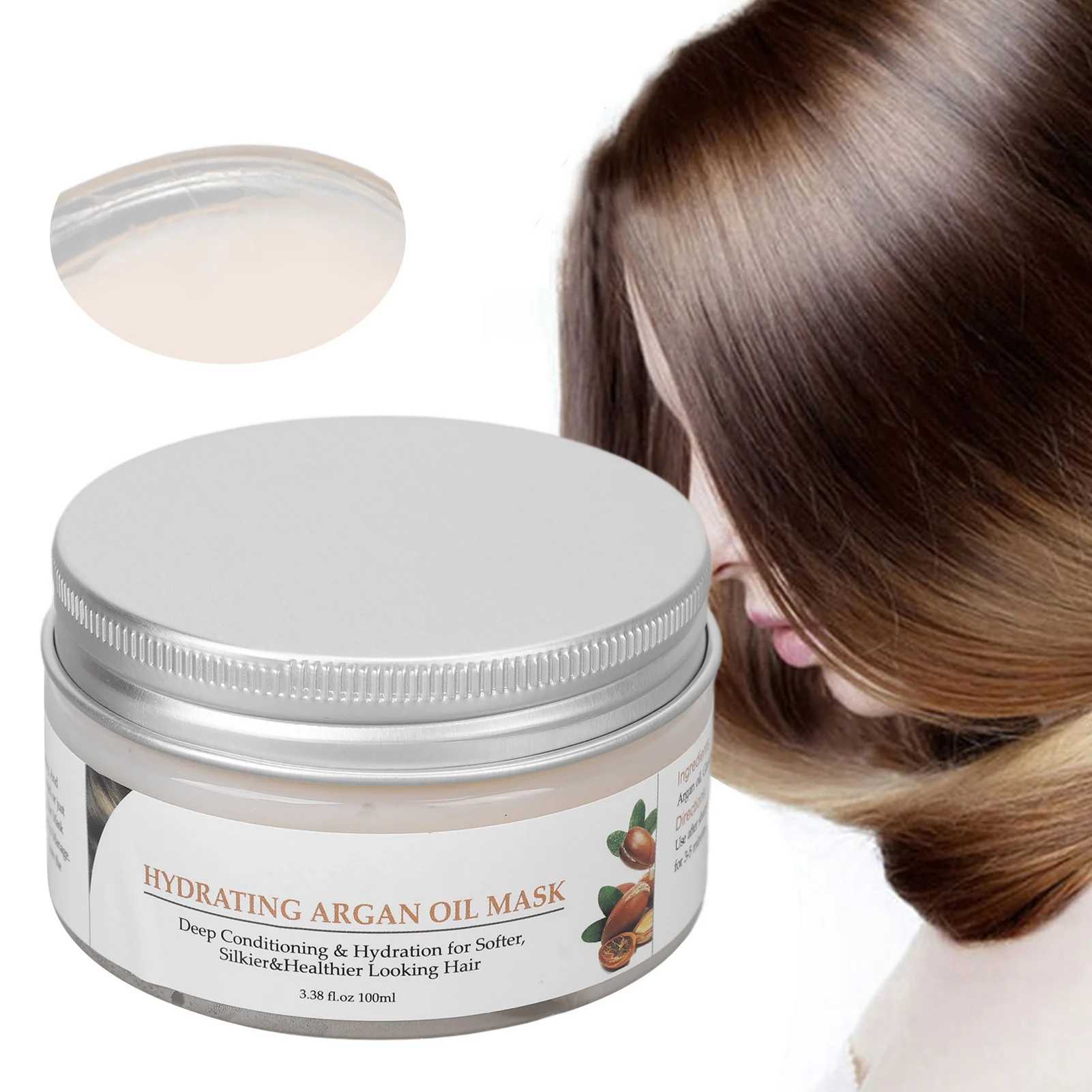 

Hair Mask Deep Conditioner 100ml Argan Oil Nourishing Strengthening Repair Damaged Hair Free Evaporation Cream