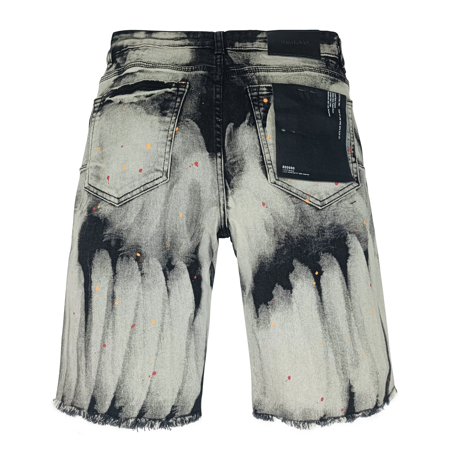 Новинка модные эластичные джинсовые брюки с оборками асимметричные