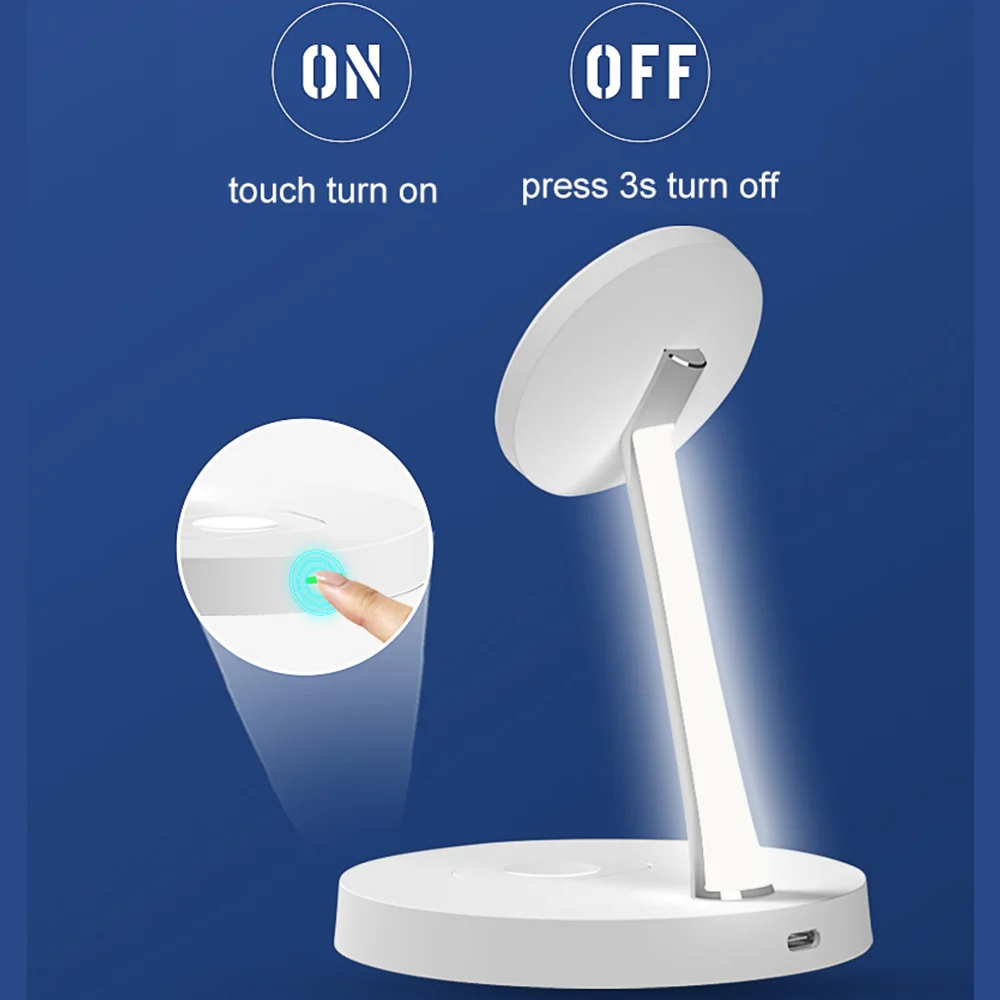 2 in 1 Wireless Charger for iPhone 14 13 12 11 Pro Max Samsung Qi Fast Charging Dock Stand Phone Holder For AirPods Pro 2 3