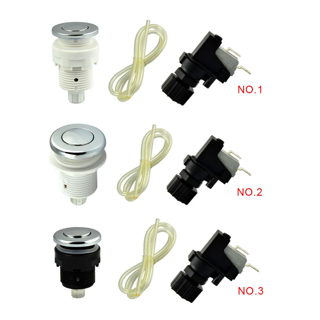 

16A On Off Push Air Button Switch Whirlpool Jet Set Bath Spa Tubing Garbage Disposer Air Switch Button Kit Random Color