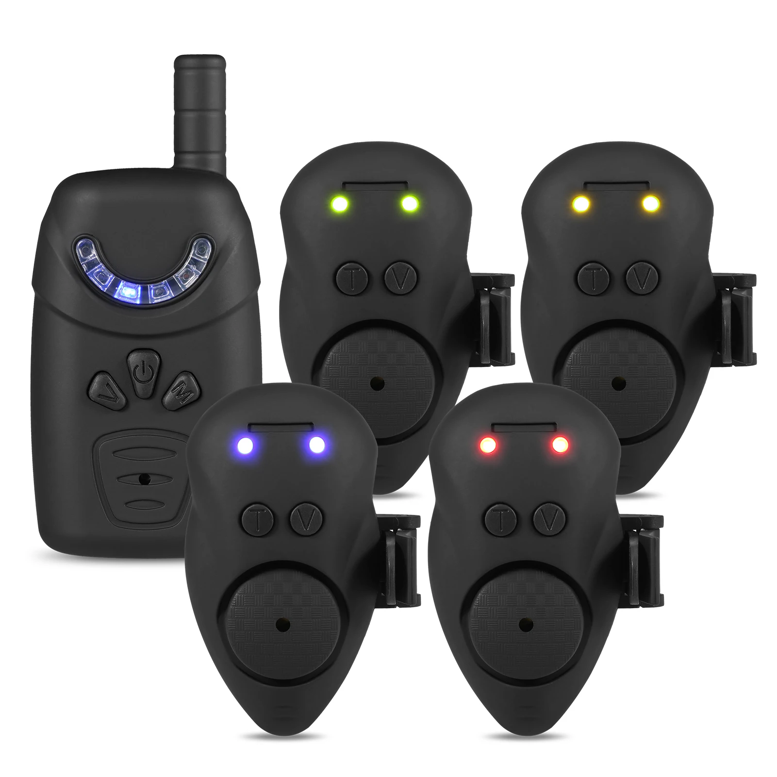 

Fishing Bait Alarm Set with Portable Case Luminous Fishing Bait Indicator Digital Fishing Alert Kit Bait Alert Fishing Tools