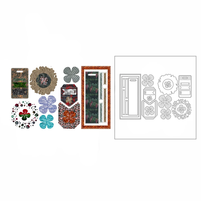 

2022 New DIY Flower Cupboard Embossing Stencil Craft Metal Cutting Dies for Making Card and Scrapbooking Decoration No Stamps