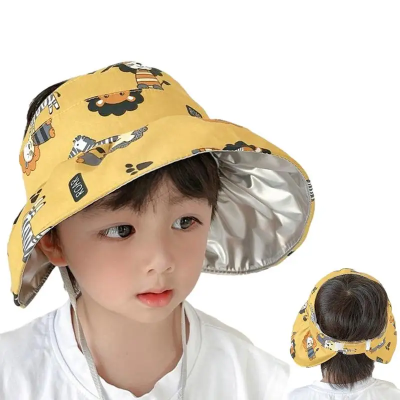 

Children's Sun Hats Sunscreen Kids Wide Brim Hat Summer Wide Brim Kids Visors Sun Hats With UV Protection For Outdoor Camping