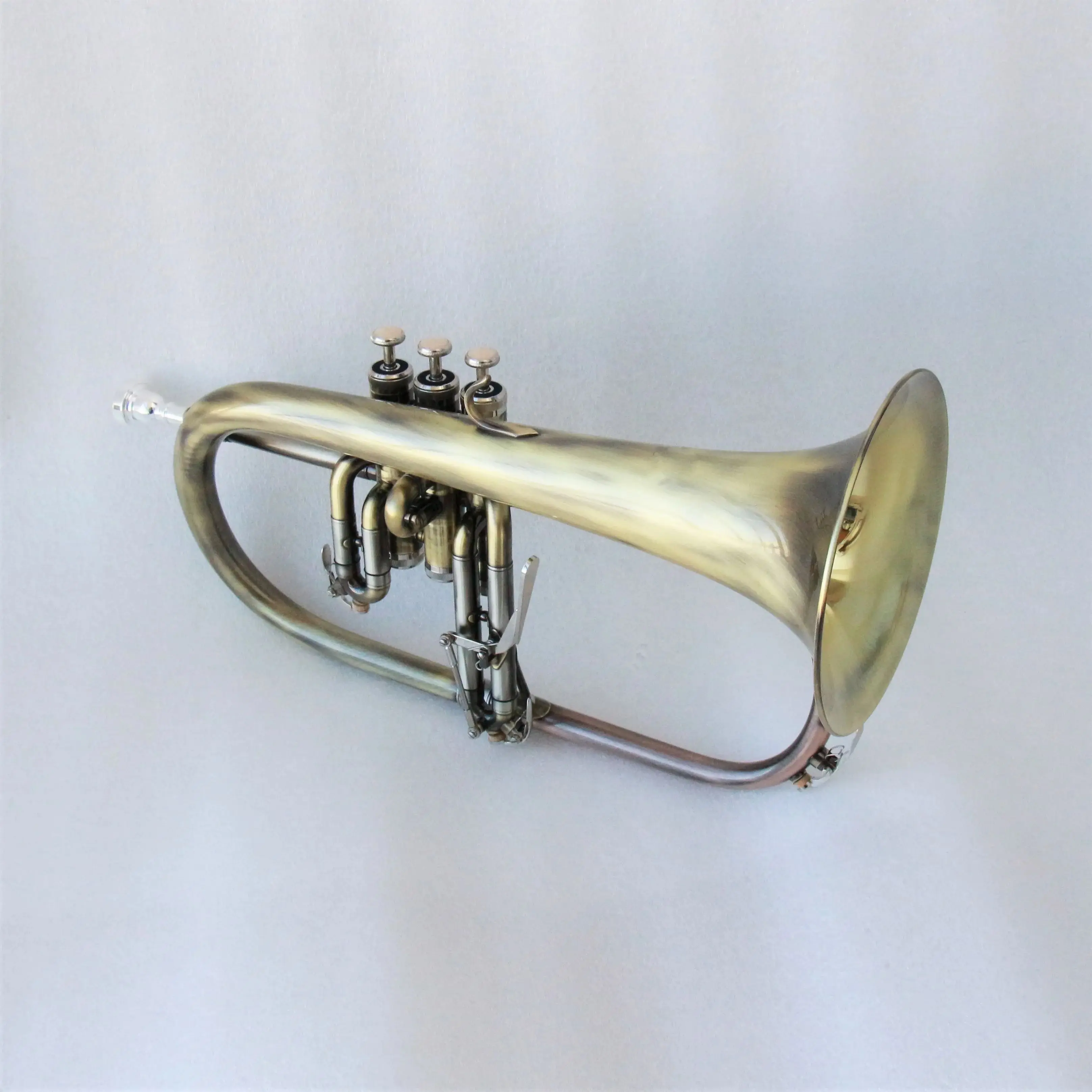 

Top class flugelhorn trumpet classical antique color finish flugelhorn best cost performance flugelhorn professional