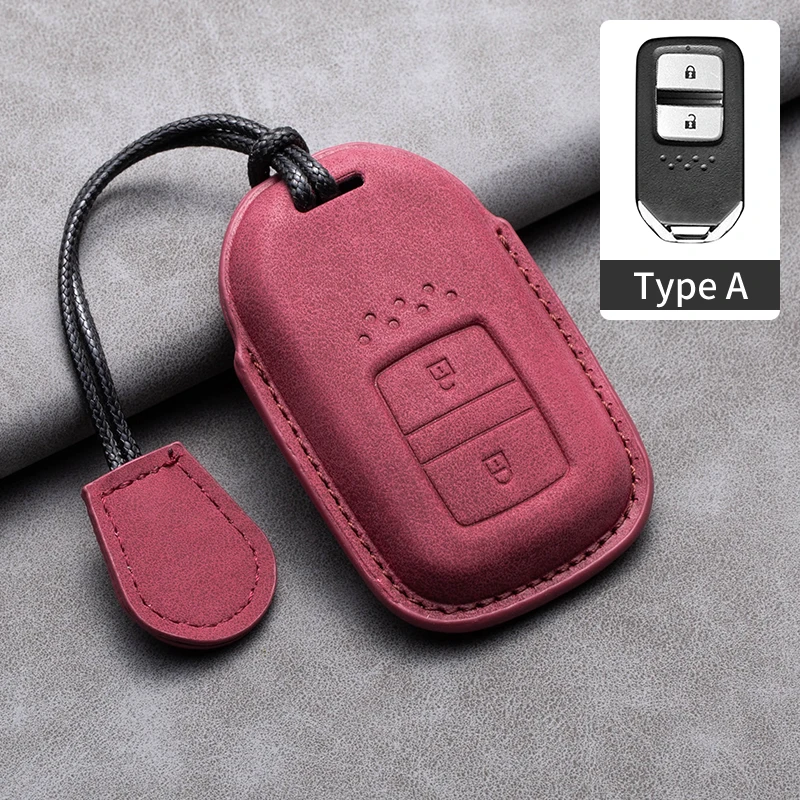 Фото Кожаный чехол для автомобильных ключей Honda Fit, Lucky, Vezel, City, Civic, Jazz, BRV, BR-V, HRV, HR-V, Shuttle, GP8, 19CRV, Jade, Fit, Freed, Odyssey №3