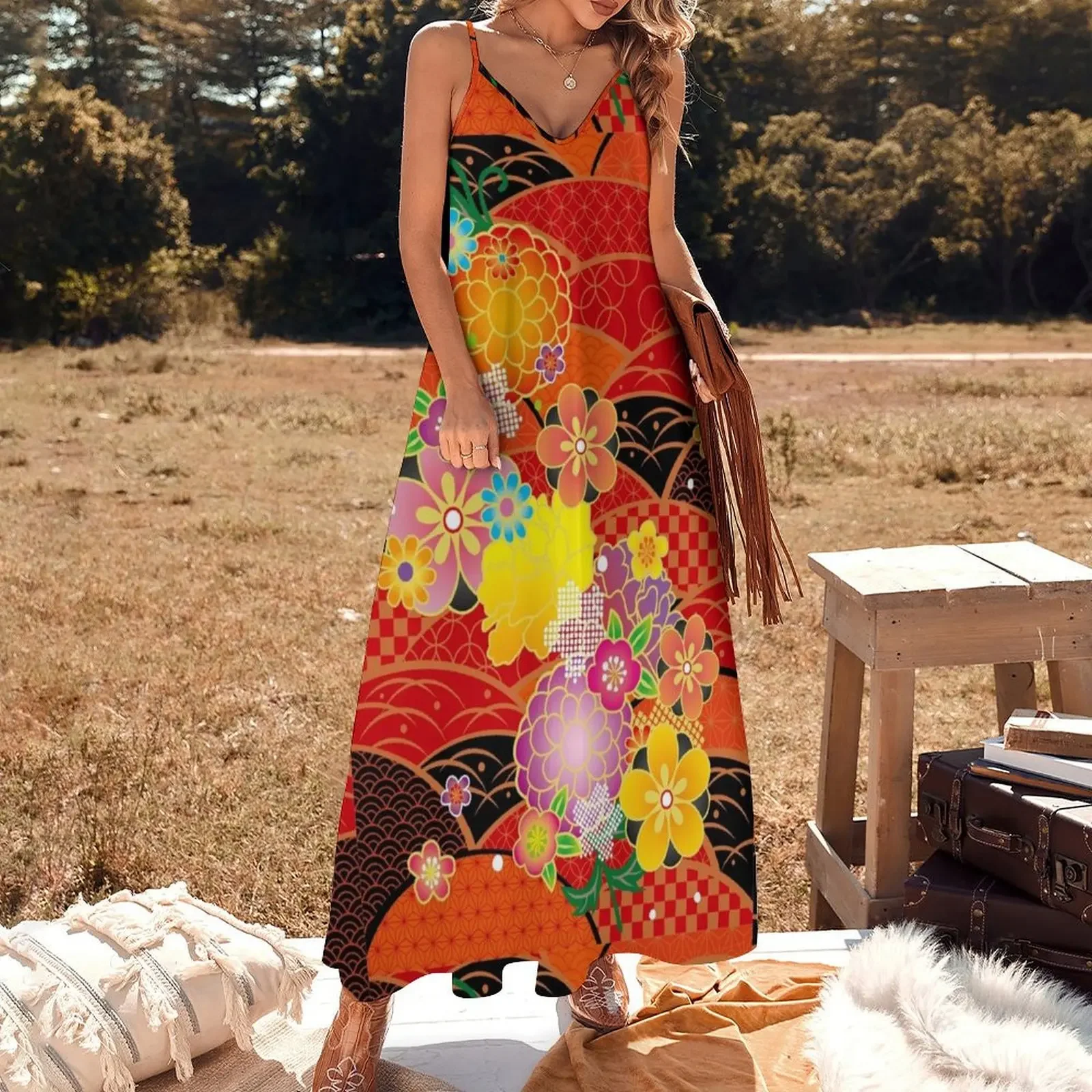 Японское кимоно 4 Платья без рукавов женское летнее платье женская одежда летние