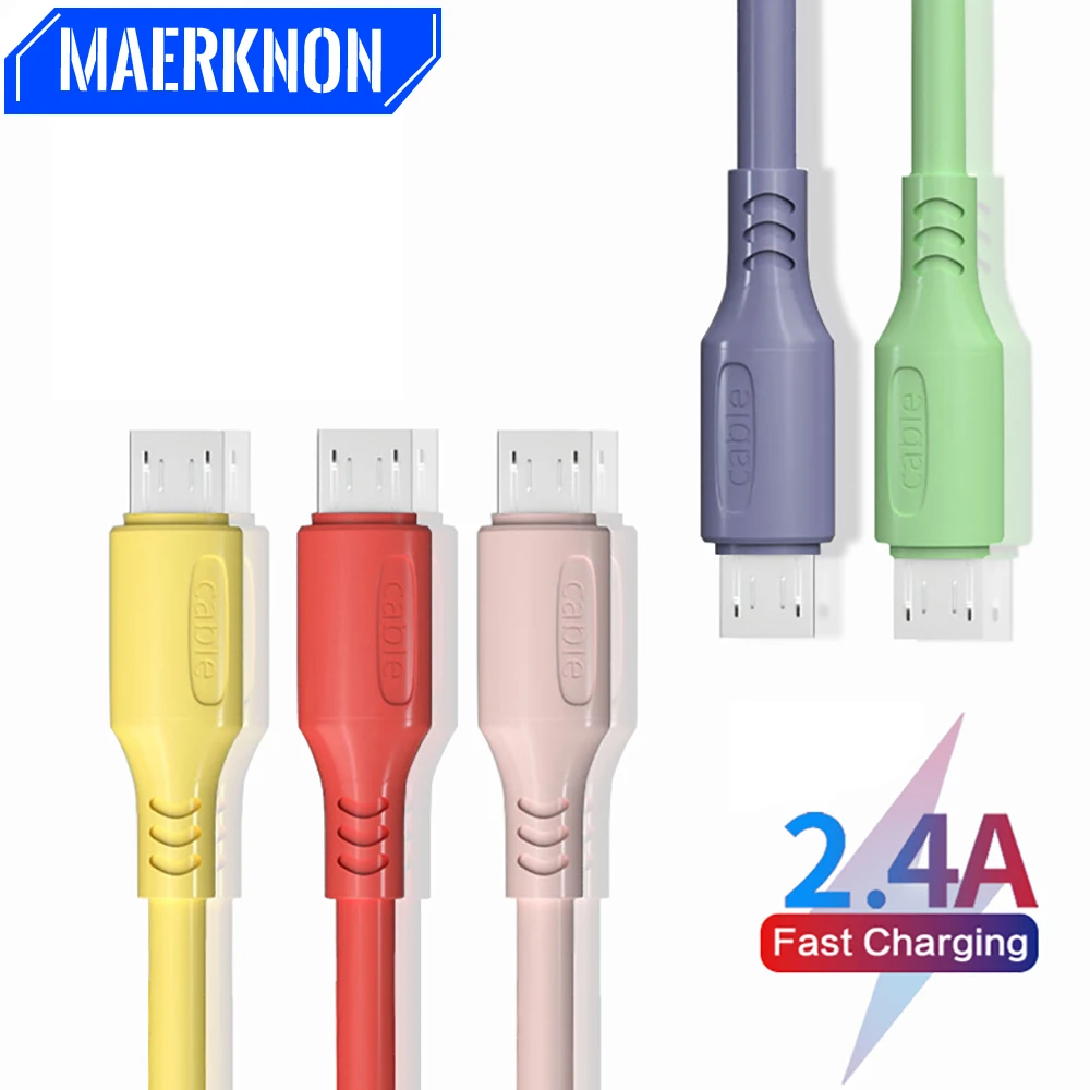 Micro USB кабель для быстрой зарядки USB зарядное устройство для телефона кабели для передачи данных для Samsung S7 Xiaomi Android жидкий силиконовый кабель Microusb