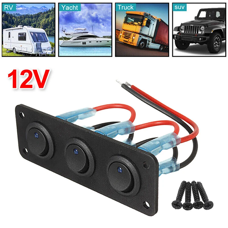 12 В 1-4 банда Универсальный тумблер Панель USB Автомобиль Лодка Морской автофургон