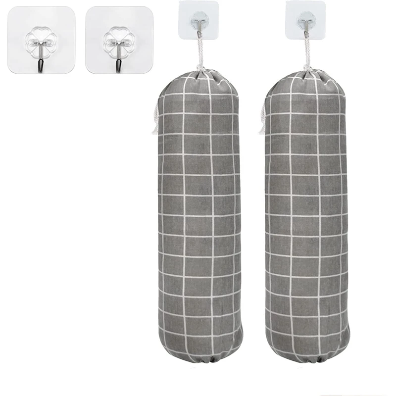 

Большие держатели для продуктовых пакетов, настенный держатель для мешков, органайзер для пластиковых мешков для мусора, диспенсер для хра...