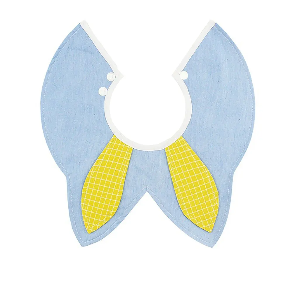 

Newest Baby Bibs Infant Rabbit Ear Plaid Cotton Saliva Towels Cute Baby Burp Cloths Funny Baby Bib Meal Feeding Accessories
