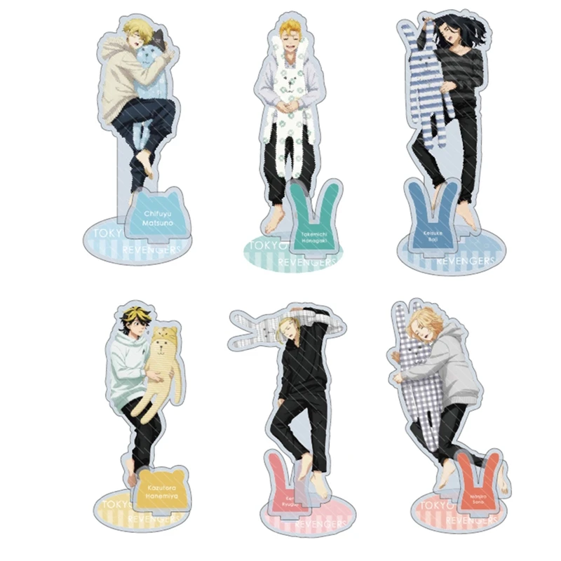 

Anime Tokyo Revengers Character Figure Acrylic Stand Manjiro Ken Takemichi Hinata Model Cosplay Plate Gift Collection Desk Decor