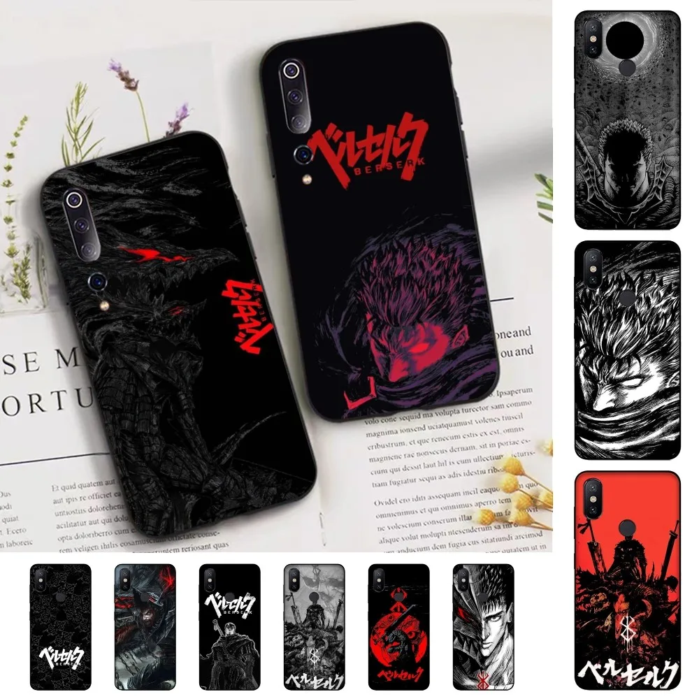 

Anime Berserk Phone Case For Xiaomi Mi 5X 8 9 10 11 12 lite pro 10T PocoX3pro PocoM3 Note 10 pro lite