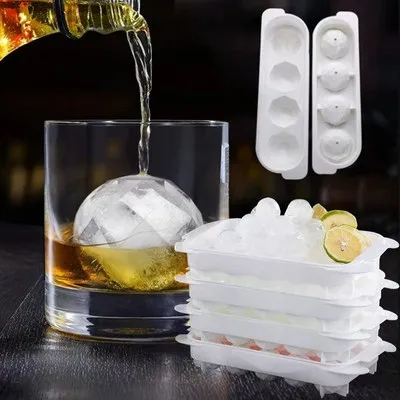

Japan imported large ice hockey mold round silicone ice tray frozen ice cube mold ice box whiskey ice hockey