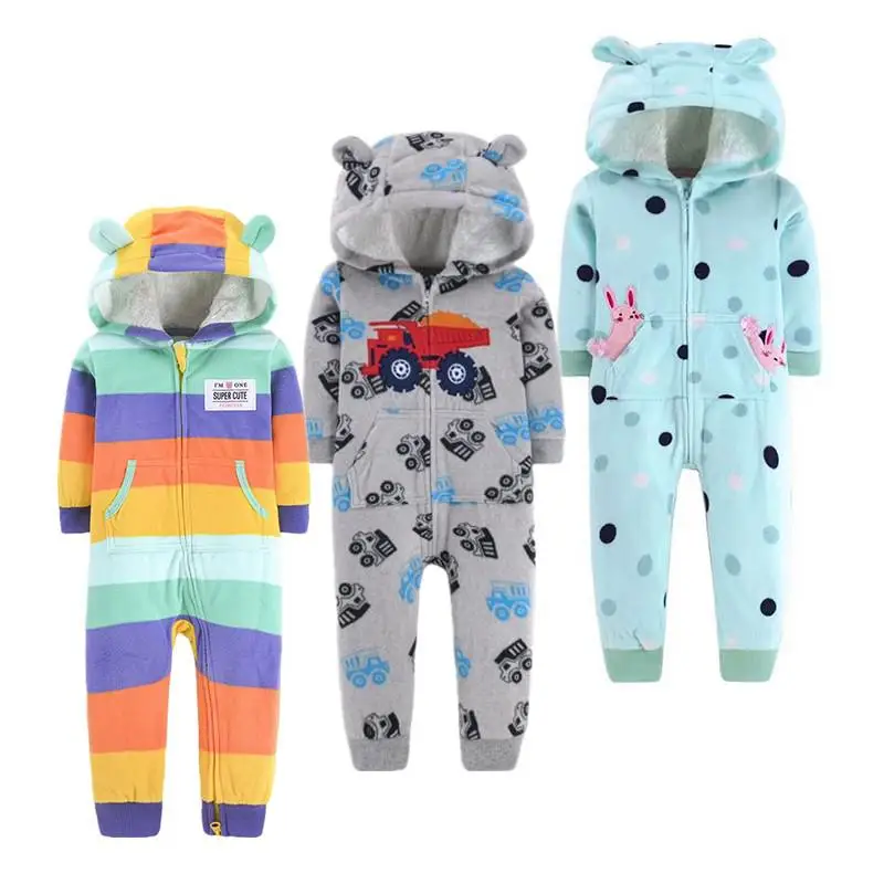 

Осенняя флисовая одежда для маленьких мальчиков; Коллекция 2022 года; Комбинезон с капюшоном для новорожденных девочек; Комбинезоны с длинны...