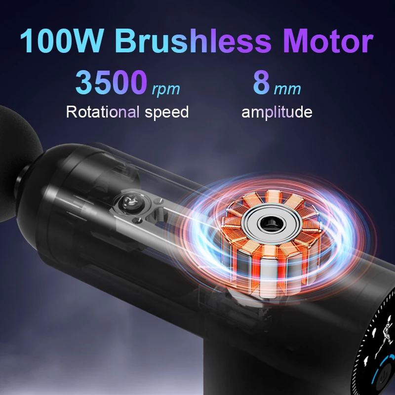 Массажный пистолет для мышц с портативной сумкой