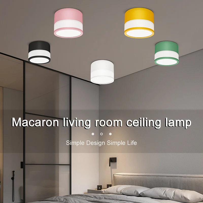 

Surface Mounted Downlights LED Ceiling Spotlight 85-265V 7W 12W 15W Ceiling Decor Chandelier Home Kitchen Corridor Shop Lighting