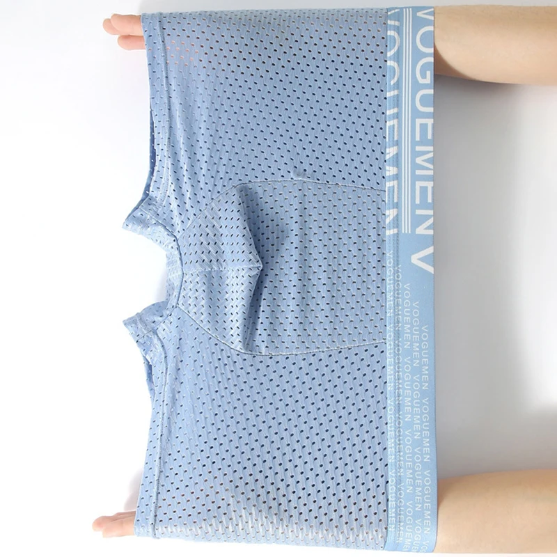 Men's Ice silk Panties Men Underwear Boxershorts Men Boxer Men Ropa Interior Hombre Calzoncillos Breathable Hombre Bamboo Hole