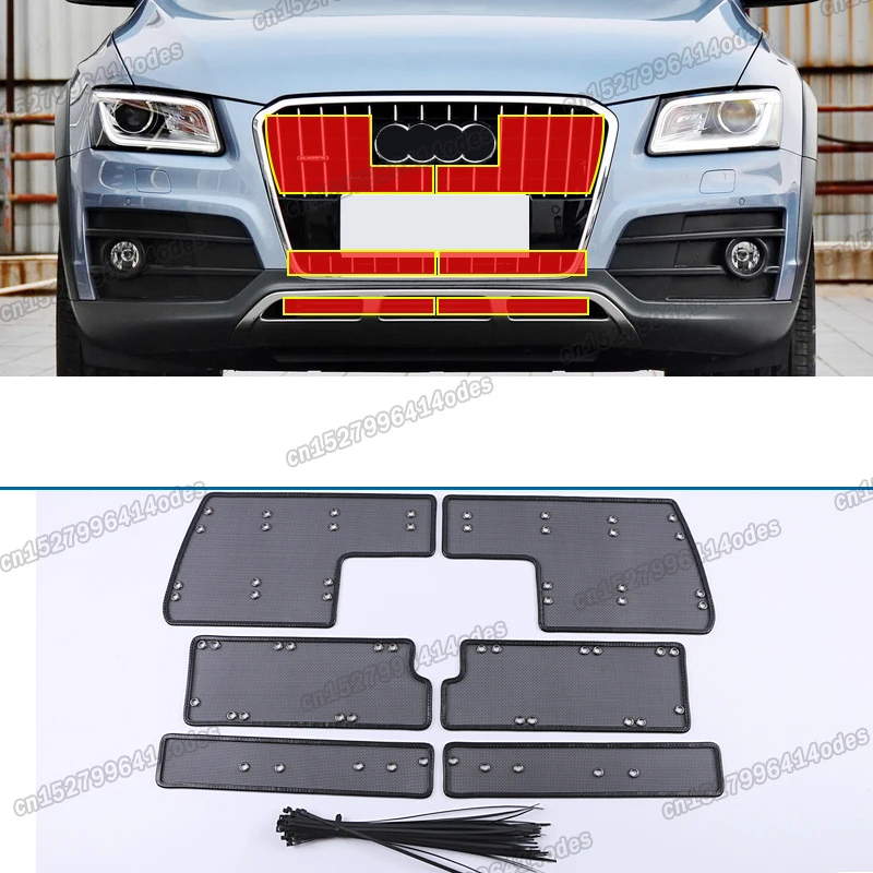 

car front grille anti-insect net mesh protector for audi q5 2015 2016 2017 s line 8r accessories guard exterior head decoration