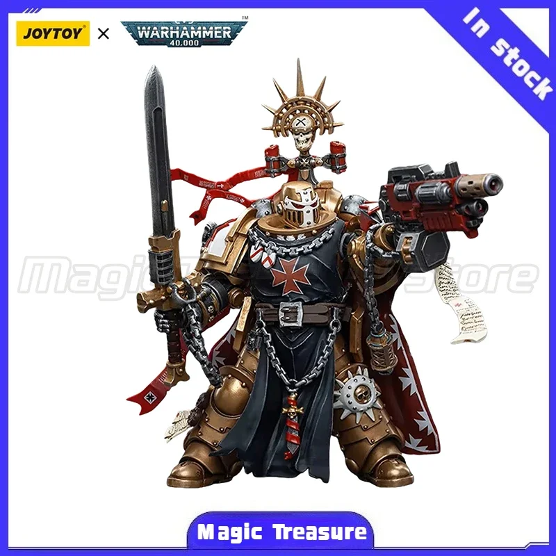 Фото 【MT】H124mm JOYTOY 1/18 Фигурка Warhammer 40K Black Templars High Marshal Helbrecht, модель, игрушка, коллекционный подарок №5