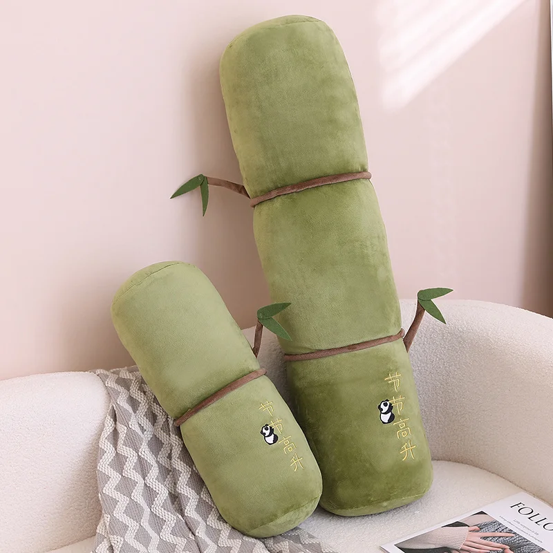 

50/85CM Cartoon Lifelike Bamboo Pillow Plush Toys Stuffed Soft Long Sleep Pillow Cushion Plants Toys for Kids Girls Gift Decor