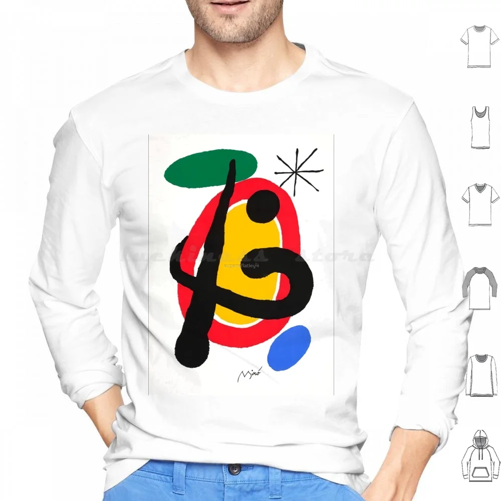 Фото Miro Ferra Толстовка Хлопок с длинным рукавом Joan Miro Joan Miro Ferra Line Art Испанский художник Художник Знаменитый Джоан Миро Арт №1