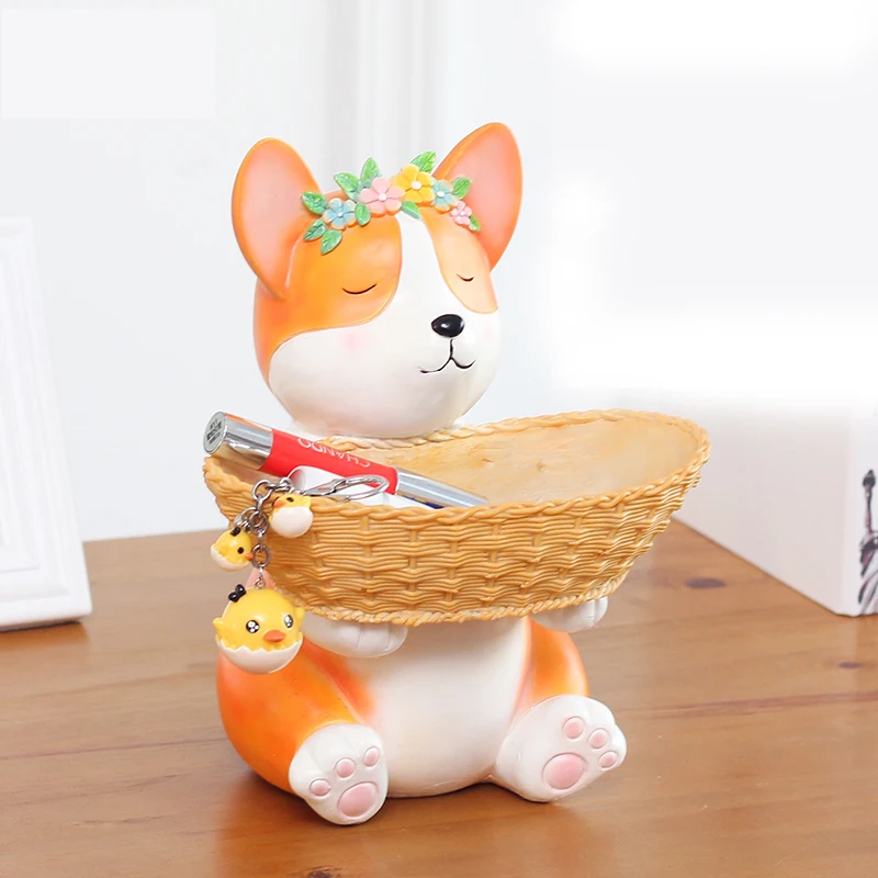 

Resin Animal Door Entrance Key Storage Box Jewelry Basket Home Decor Accessories Wine Cabinet Living Room Decoration C742