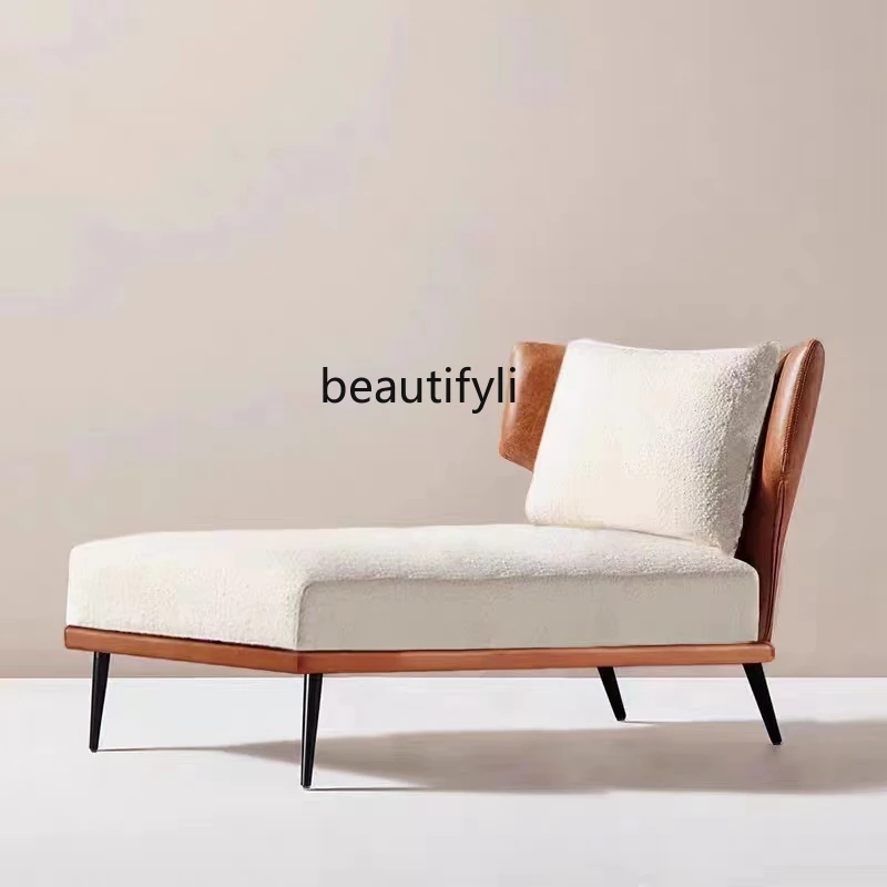 Скандинавский простой тканевый шезлонг для гостиной в маленькой квартире