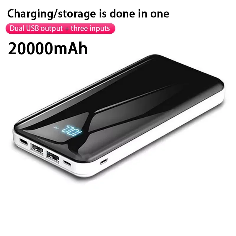 

2023New 30000mAh portable charger Powerbank external battery PD Type-c port fast charging suitable for iPhone Xiaomi PoverBank