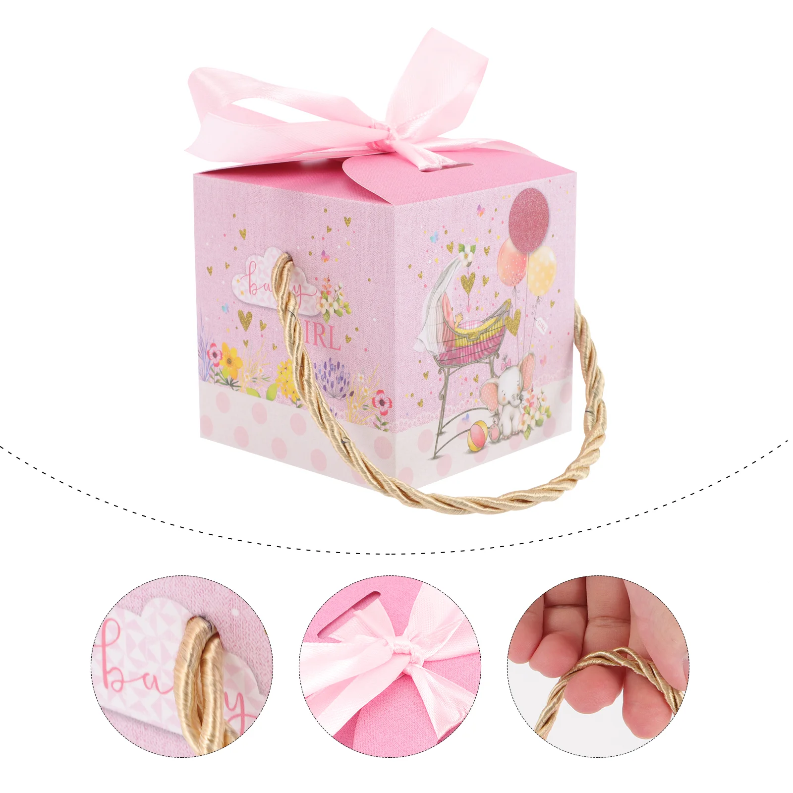 

20 Pcs Baby Shower Favors Boys Cookies Gift Box Present Box Candy Containers Candy Hand Gift Box Biscuit Wedding Favors Boxes