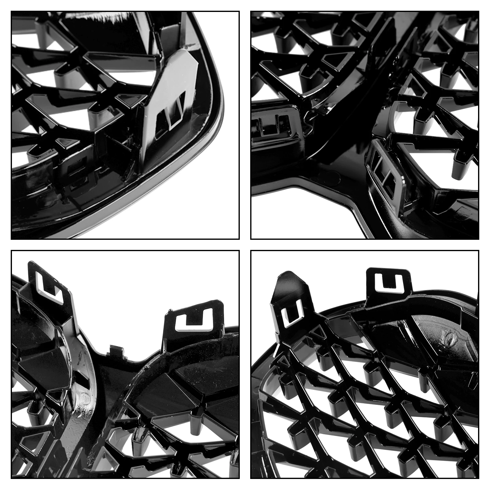 Artudatech глянцевая черная Бриллиантовая Передняя решетка для радиатора подходит BMW