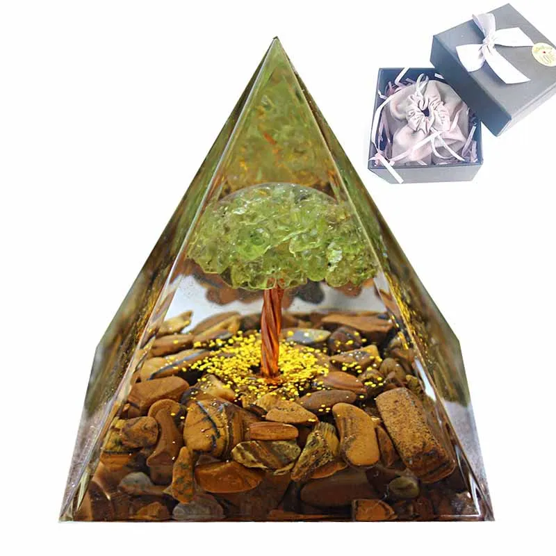 

Дерево жизни Orgone Пирамида кристалл энергия Orgonite Пирамида Перидот целебные драгоценные камни эмф Orgonite чакра рейки медитаитон инструмент