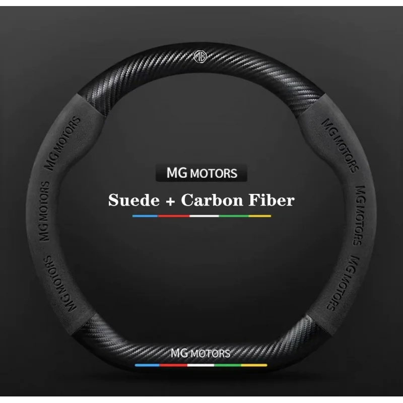 

Car Logo Suede Steering Wheel cover Suitable For MG MG3 MG5 MG6 ZS HS GS GT RX ZR 3SW EZS EHS One RX5 Gundam Hector Auto Parts