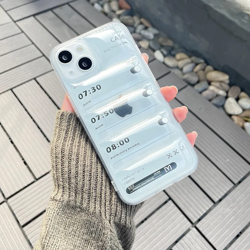 

Creative Puffer Phone Case for iphone 13 12 11 Pro Max X XS XR XSMAX Transparent Soft Anti-Explosion Anti-Yellow Bumper Cover