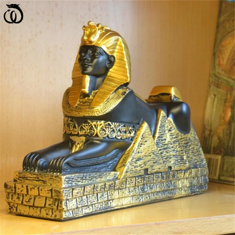 

Egyptian Sphinx Statue Pharaoh Tutankhamun Sculpture Ancient Egypt Figure Figurines Resin Craft Home Decor Accessories Souvenirs