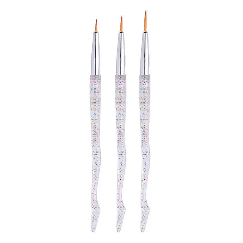 

3 шт./компл. лайнер для дизайна ногтей искусственный кристалл УФ-гель для наращивания легкие мягкие щетинки для ногтей для женщин инструмент...