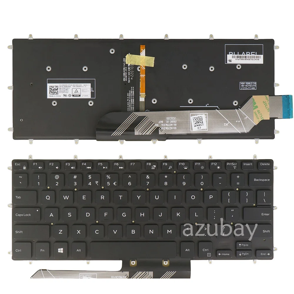 Клавиатура ноутбука с подсветкой для Dell Latitude 3390 2 in 1 3490 3379 04MN6Y 0WDFMG 0J8YTG 04MN5Y 0M9DMK 0YVKYJ