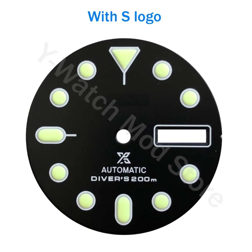 

Циферблат NH36 с датой дня... часы 28,5 мм super green lume skx007/009